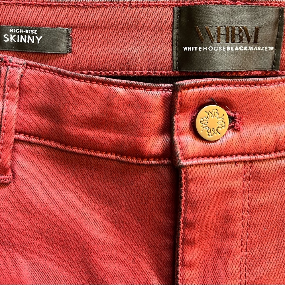 White House Black Market Red Skinny Jeans
